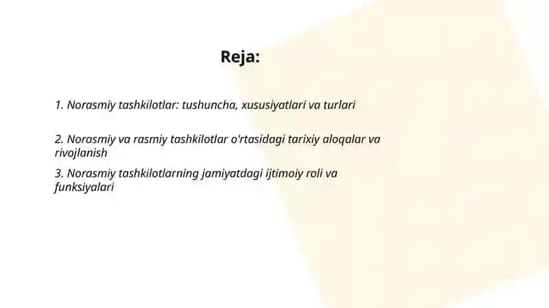 Norasmiy tashkilotlar va ularning rasmiy tashkilotlar bilan aloqalari 2