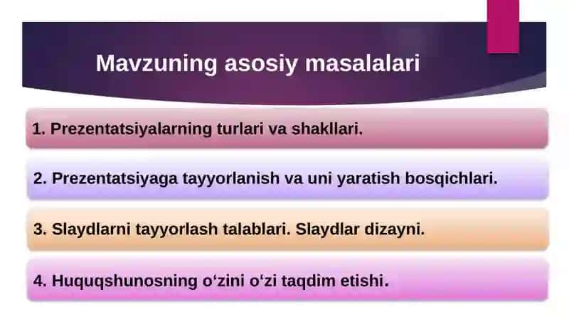 Huquqiy faoliyatda qo‘llaniladigan taʼsirchan prezentatsiya 2