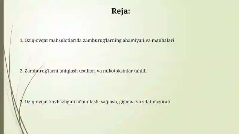 Oziq-ovqat mahsulotlarini mikologik tekshirish 2