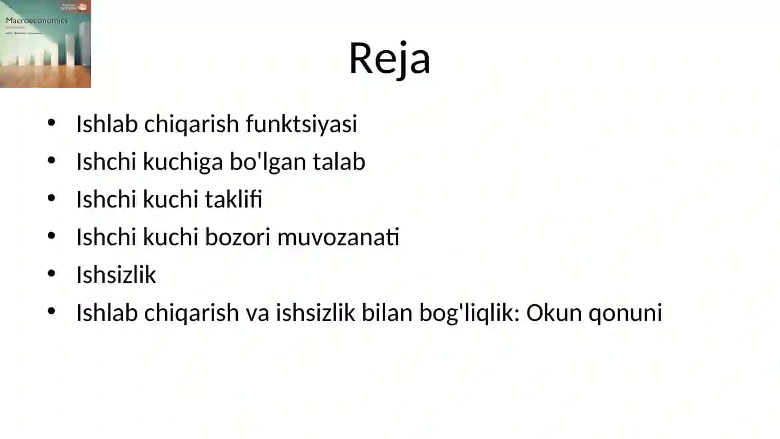 Unumdorlik, ishlab chiqarish va bandlik 2