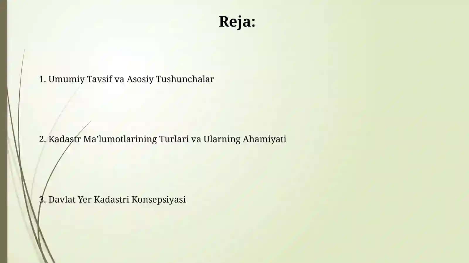 Davlat yer kadastr tushunchasi va ularning umumiy tavsifi 2