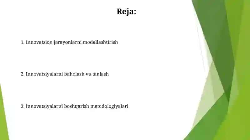 Innovatsion menejmentning metodologiyasi 2