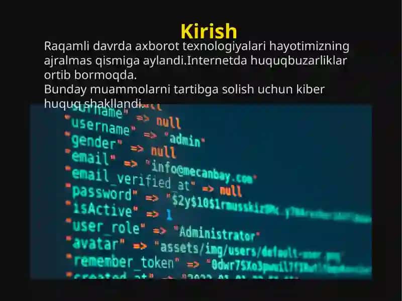 KIBER HUQUQ TUSHUNCHASI VA UNING BELGILARI 2