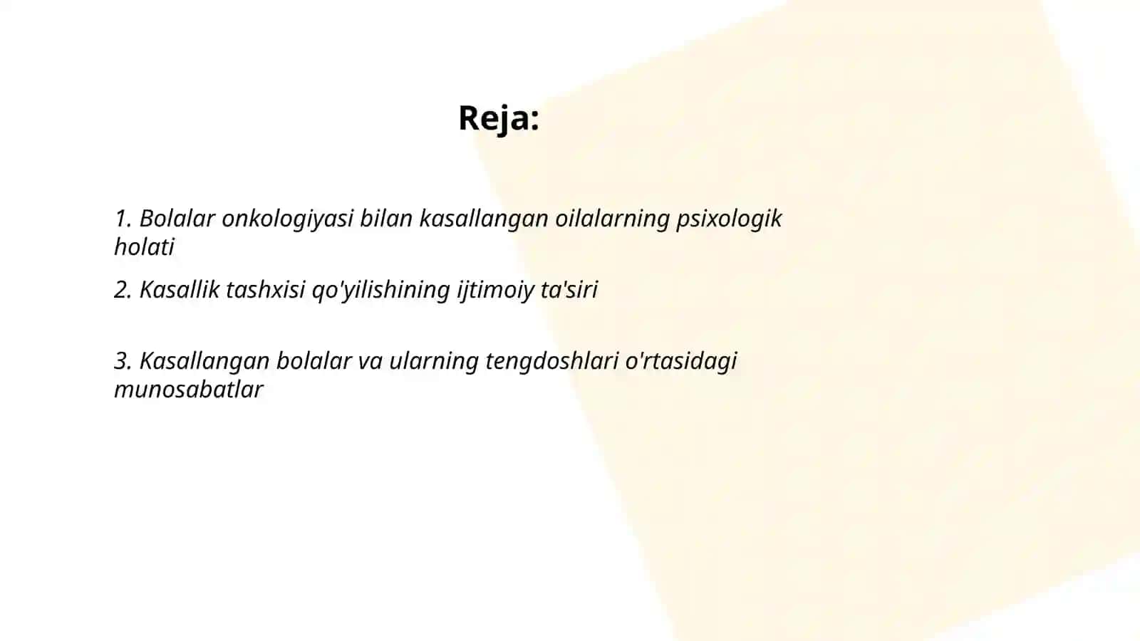 Bolalar onkologiyasini ijtimoiy psixologik muammolari 2