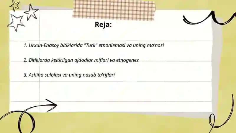 Urxun-Enasoy bitiklarida ajdodlarimizning etnik tarixi haqida 2