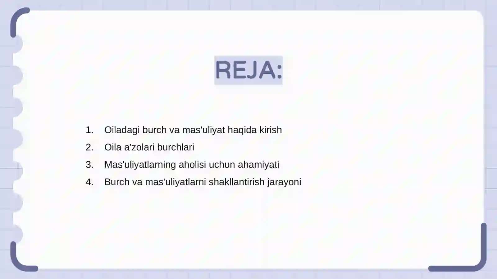Oiladagi burch va mas'uliyat 2