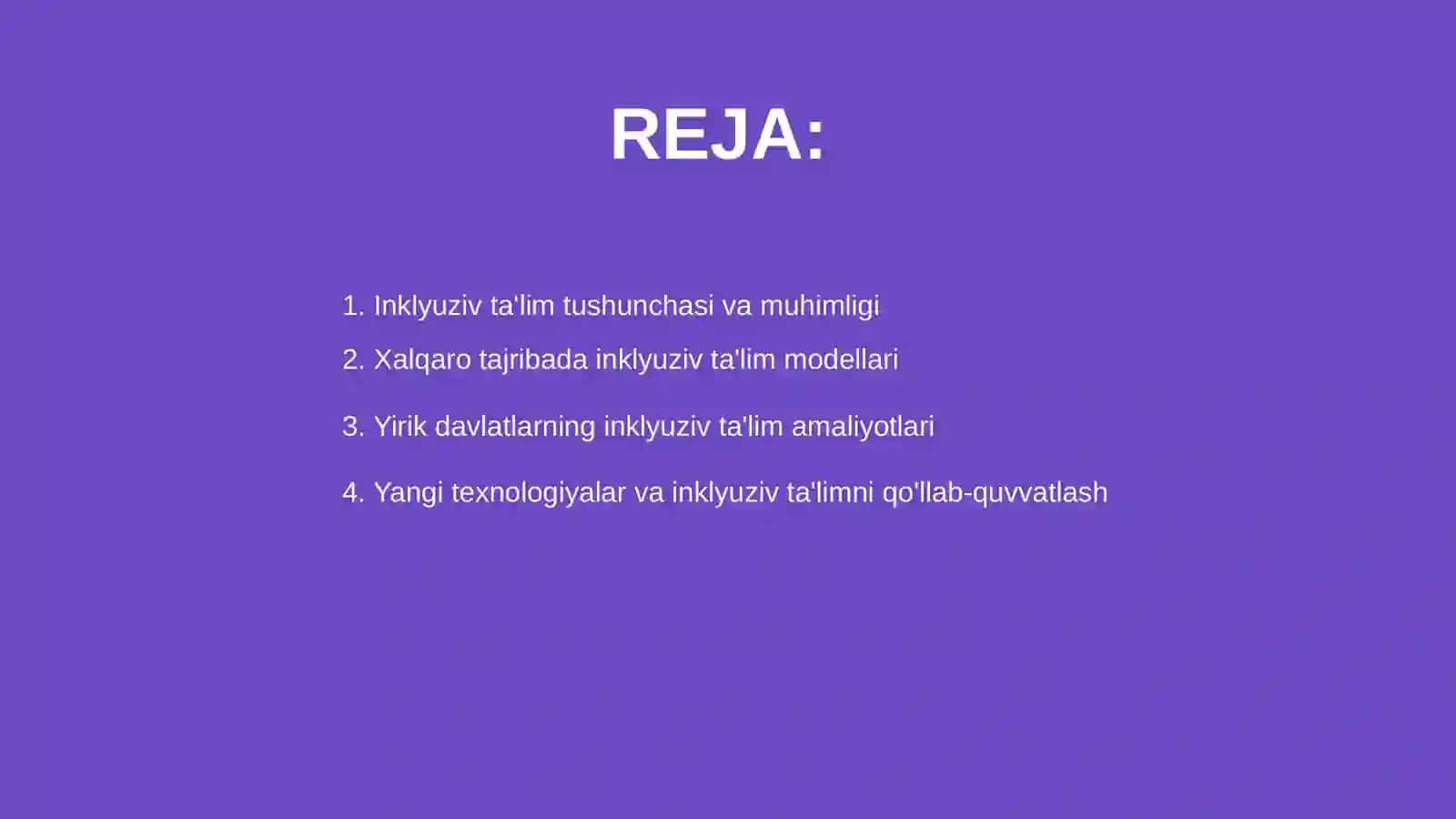 Inklyuziv ta'limni rivojlanishidagi xalqaro tajriba 2