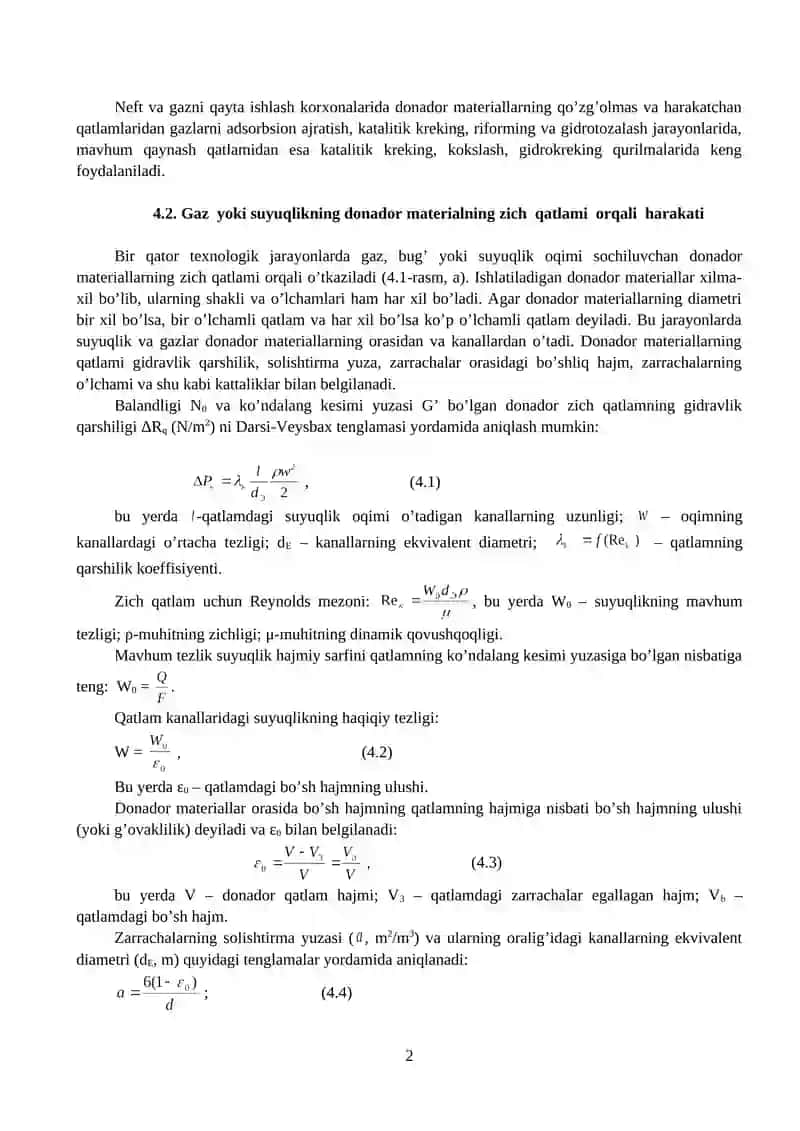 DONADOR MATERIALLAR QATLAMI GIDRODINAMIKASI 2