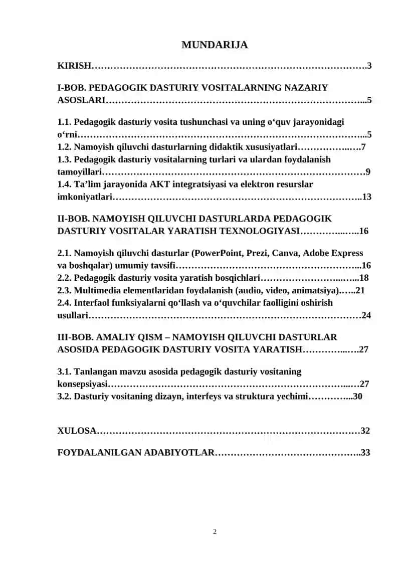 Namoyish qiluvchi dasturlarda pedagogik dasturiy vositalar yaratish 2