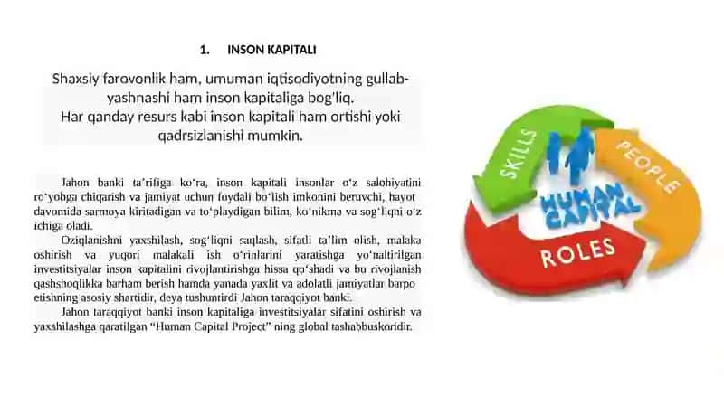 Inson kapitali iqtisodiyotining elektron tizimlari 2