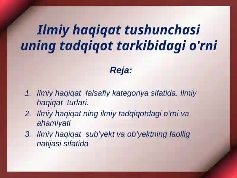 Ilmiy haqiqatlar 2
