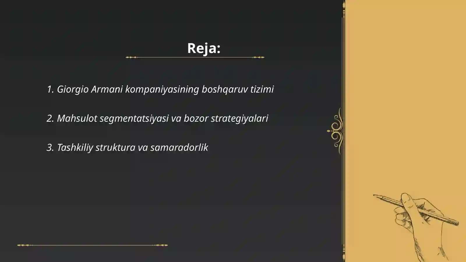 Giorgio Armani Brend Kompaniyasining Boshqaruv Jarayonlari 2
