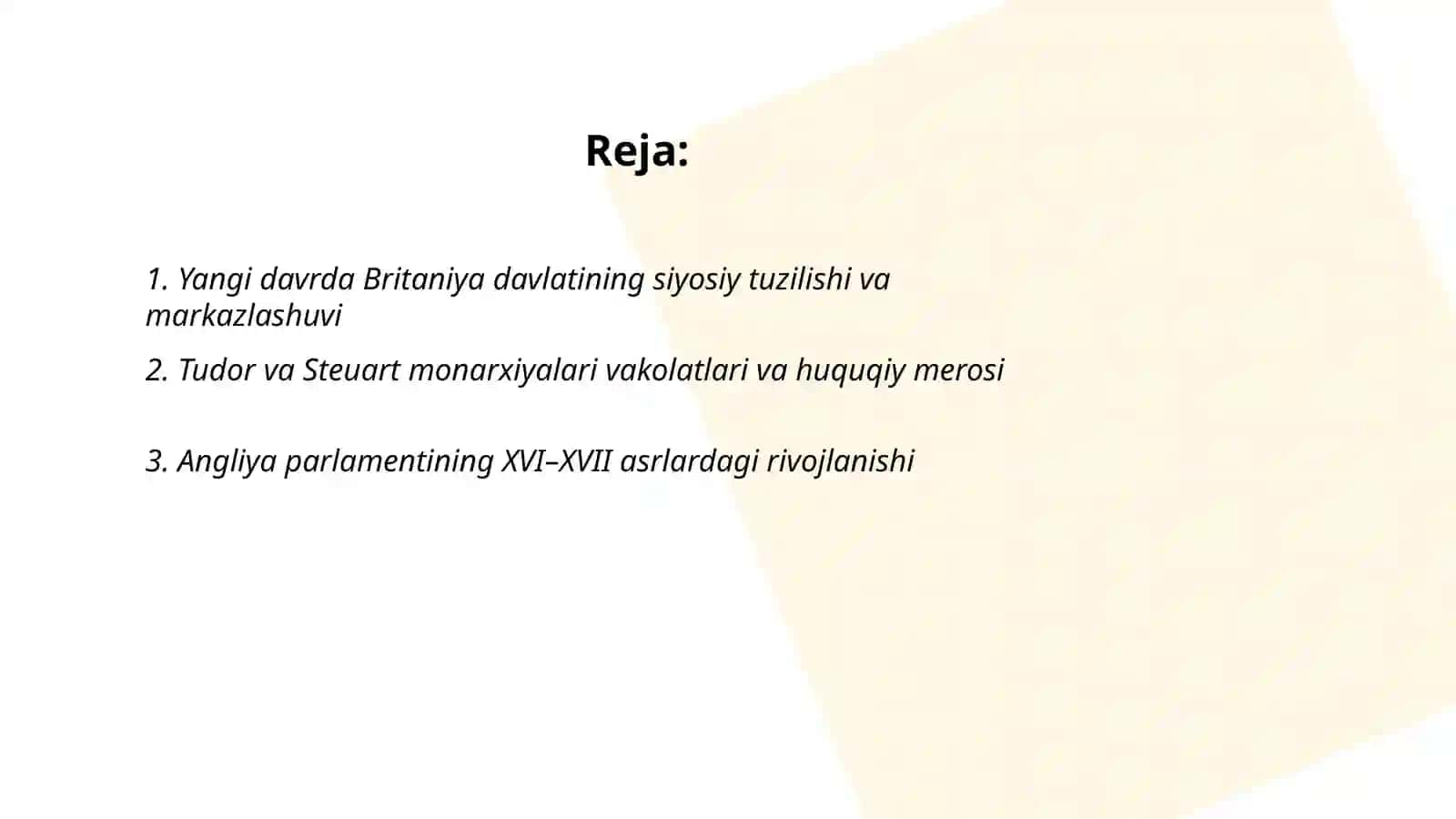Yangi davr Britanya davlati va huquqi 2