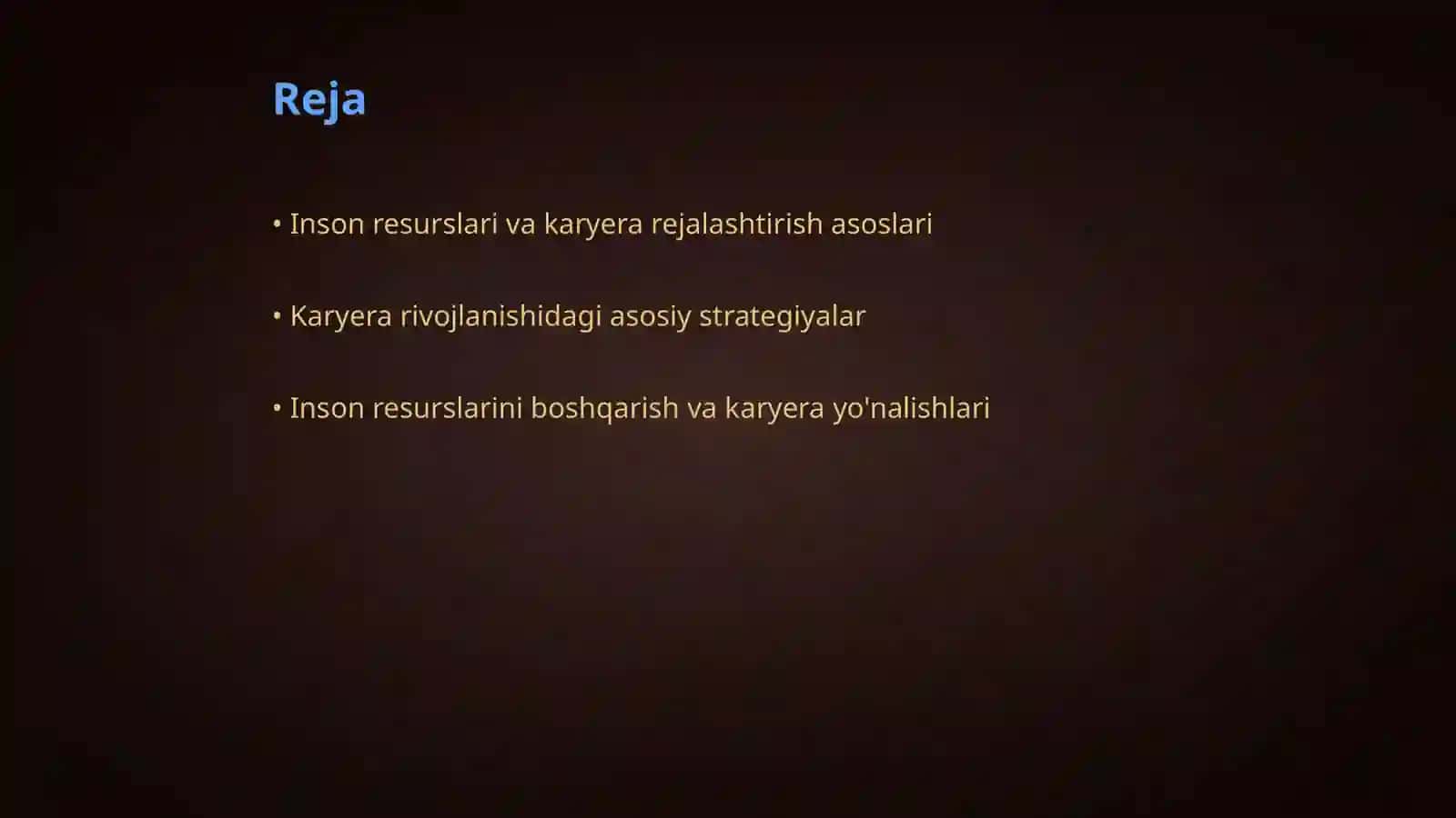 Inson resurslarini karyerasini rejalashtirish va rivojlantirish 2