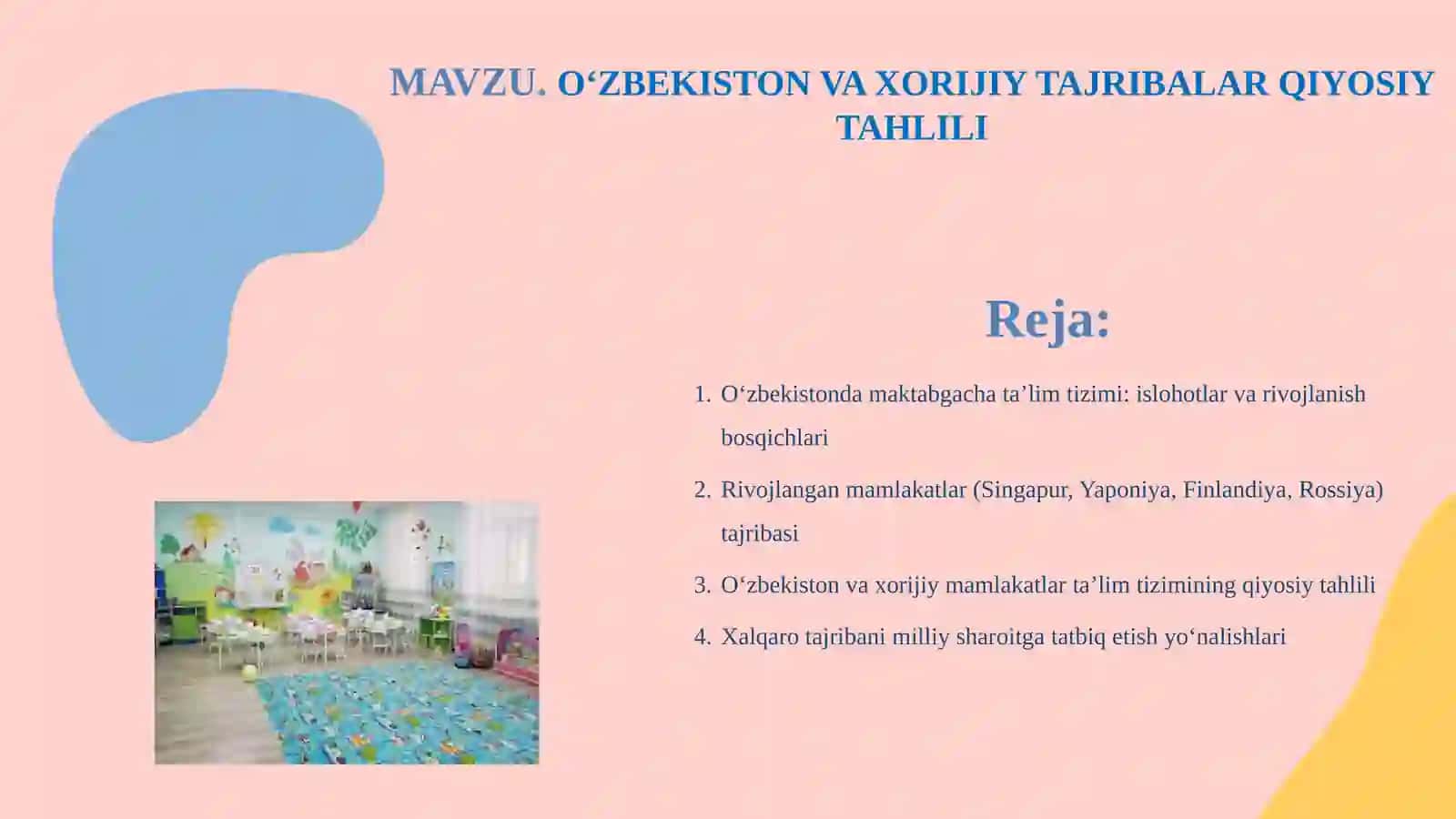 O‘ZBEKISTON VA XORIJIY TAJRIBALAR QIYOSIY TAHLILI 2