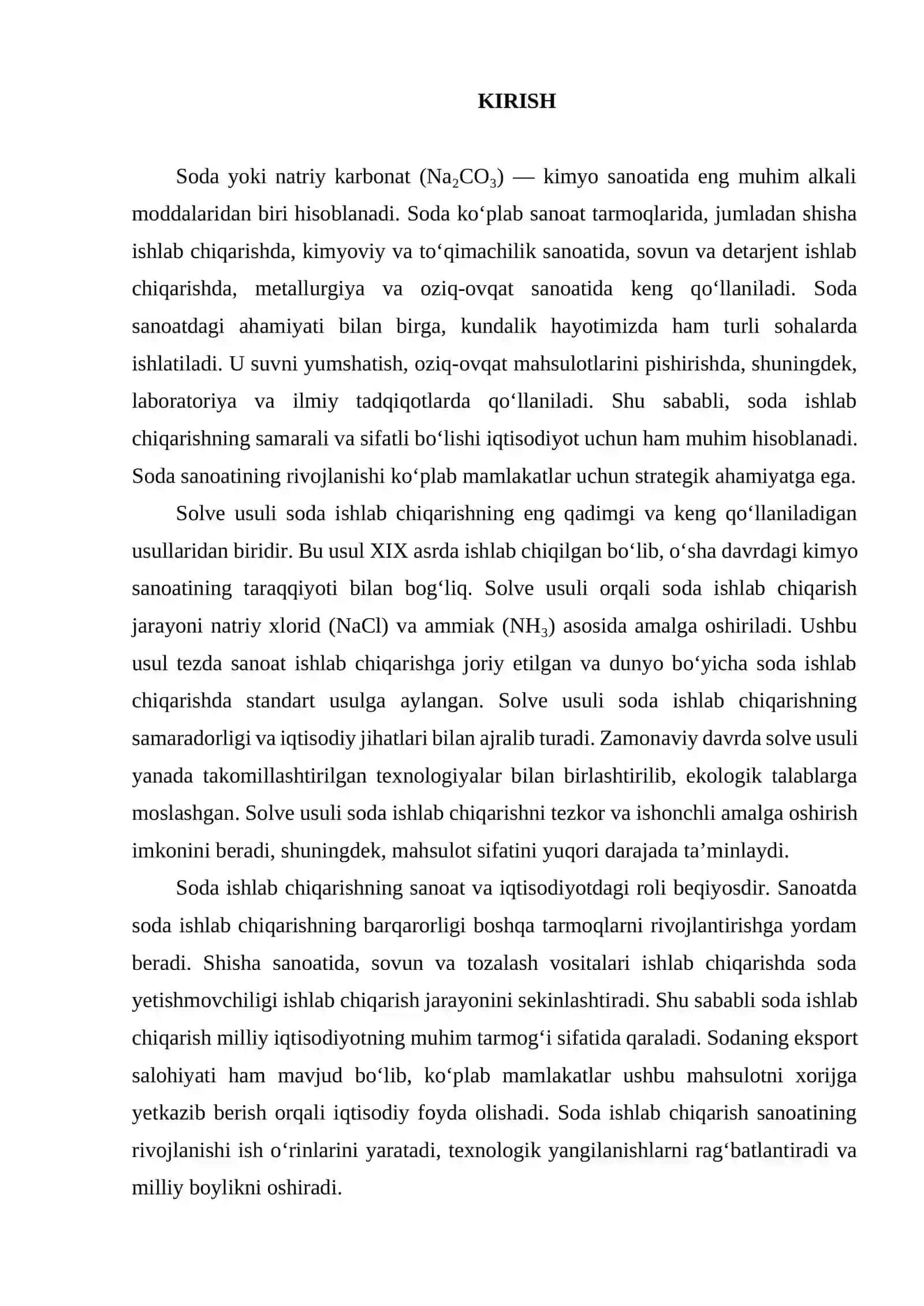 Solve usulida soda ishlab chiqarishning prinsipal sxemasi 2
