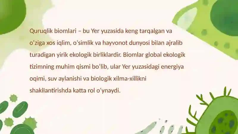 Quruqlik biomlarining zonal tiplari 2