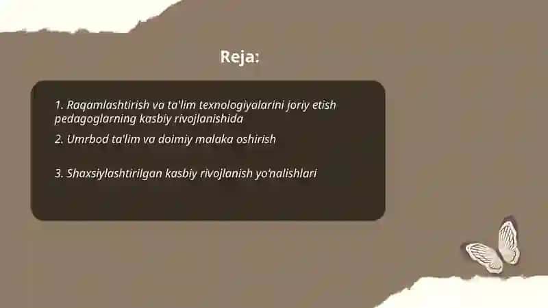 Pedagoglarni kasbiy rivojlanishiga doir yetakchi tendensiyalar 2