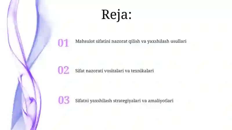 Mahsulot sifatini nazorat qilish va yaxshilash usullari 2