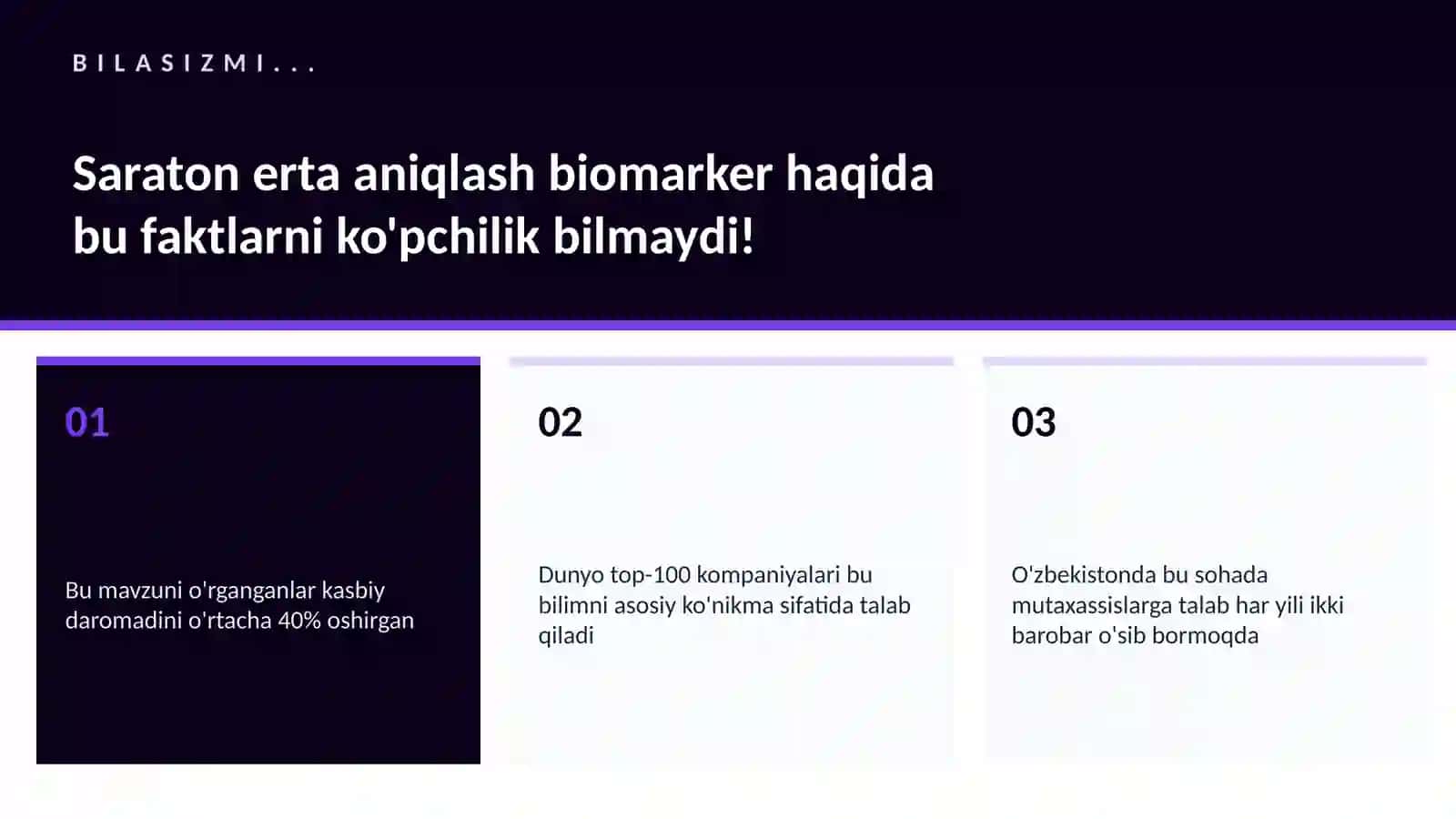Saraton erta aniqlash biomarker 2