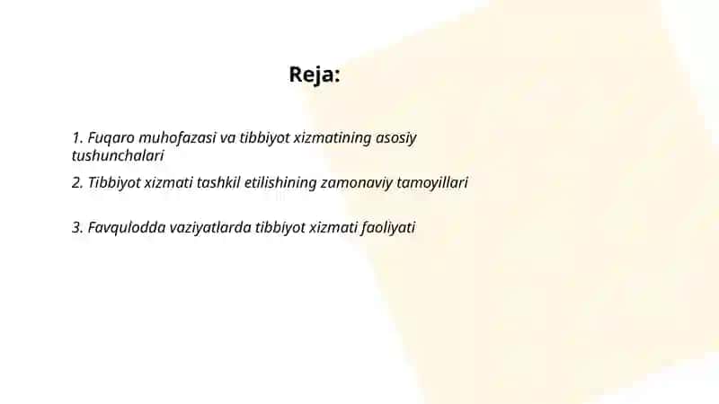 Tibbiyot xizmati,vazifazi tashkiliy tamoyillari 2