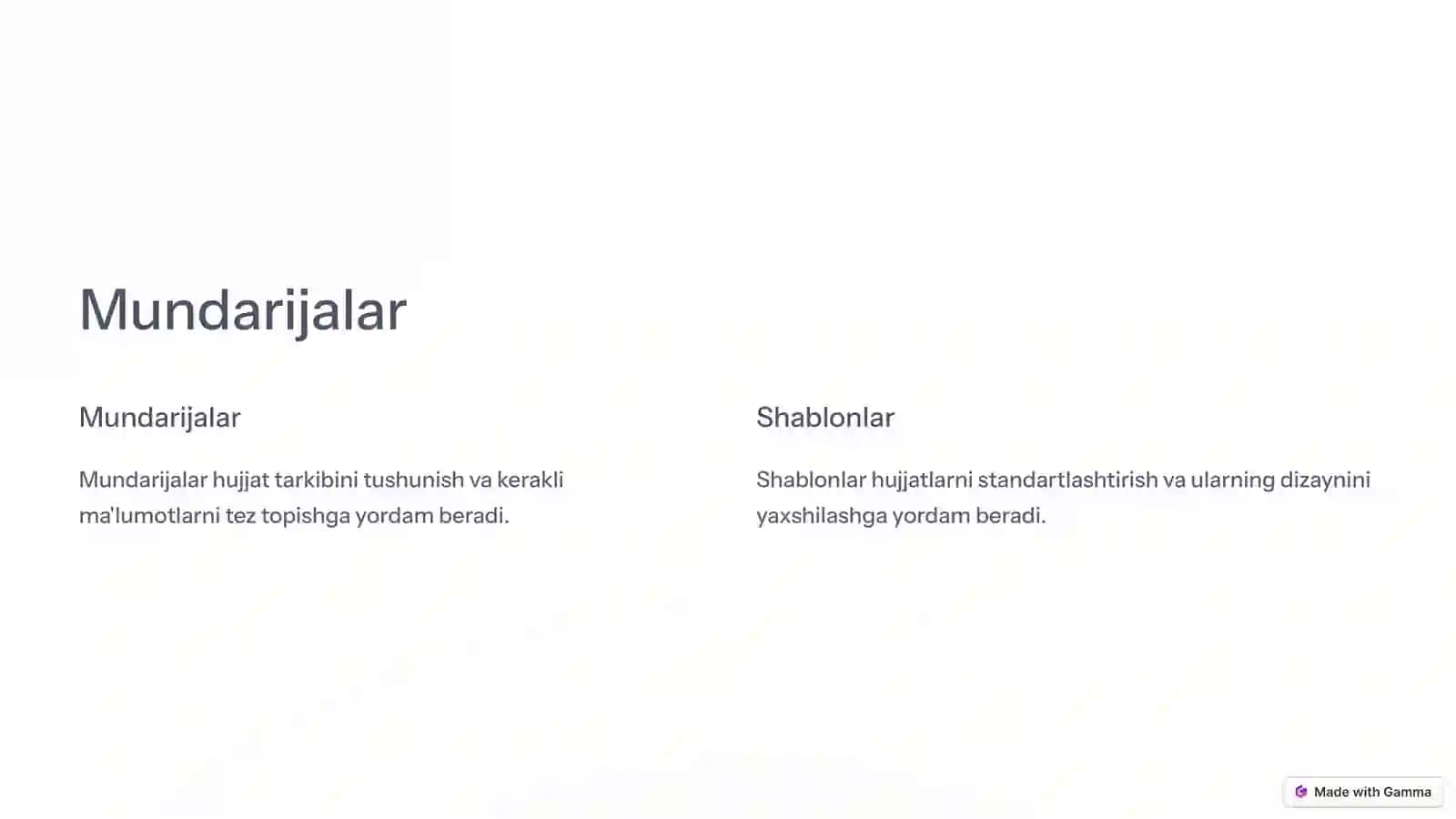 Avtomatlashtirilgan Vositalar va Shablonlar 2