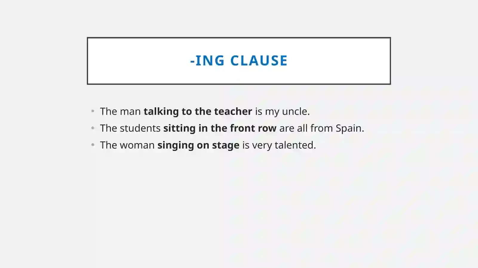 ingand -ed Clauses 2