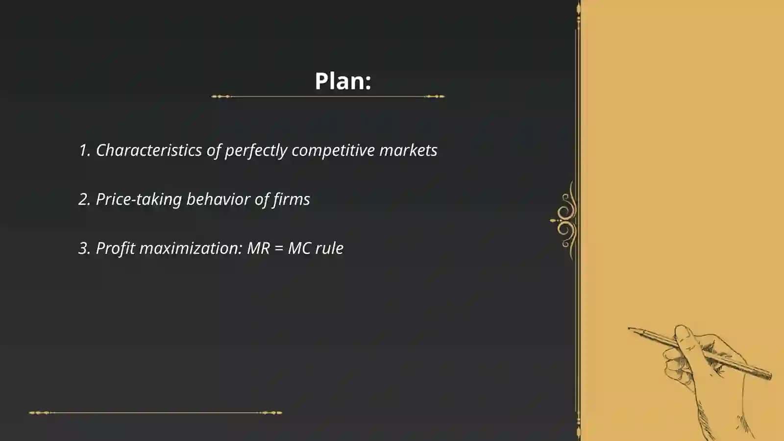 Firms in competitive markets 2