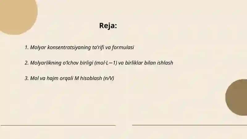 Molyar kosentrasiya 2
