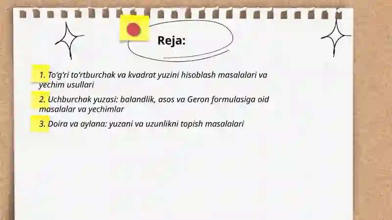 Geometrik mazmundagi matnli masalalar va ularni yechish usullari 2