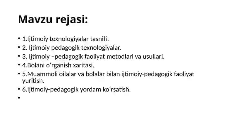 Ijtimoiy-pedagogik texnologiyalar 2