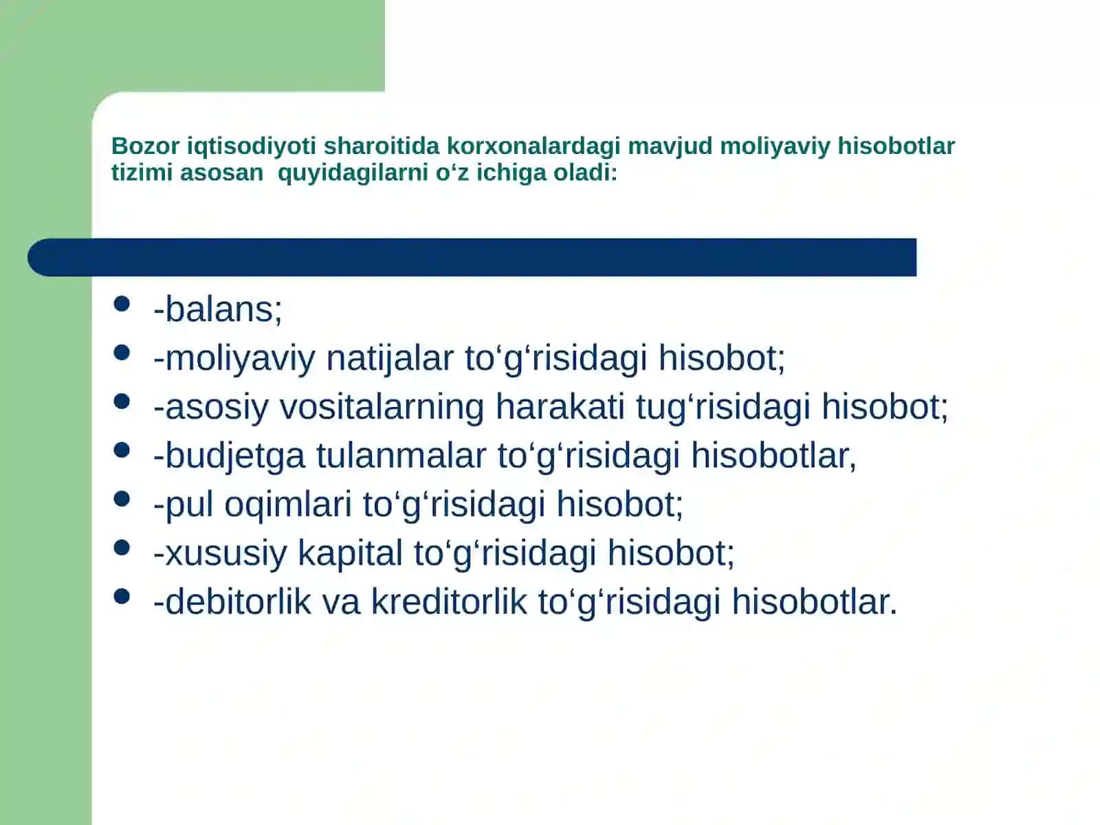 Korxona moliyaviy natijalari va rentabellik ko`rsatkivlari tahlili 2