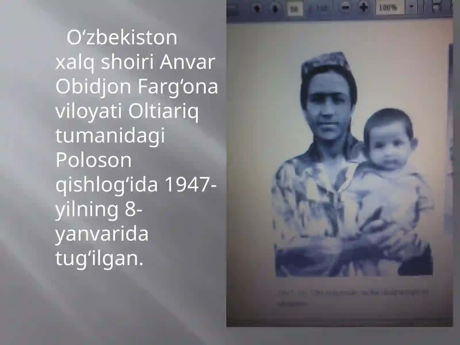 5-sinf Adabiyot fanidan Anvar Obidjon hayoti va ijodi dars ishlanmasi 2