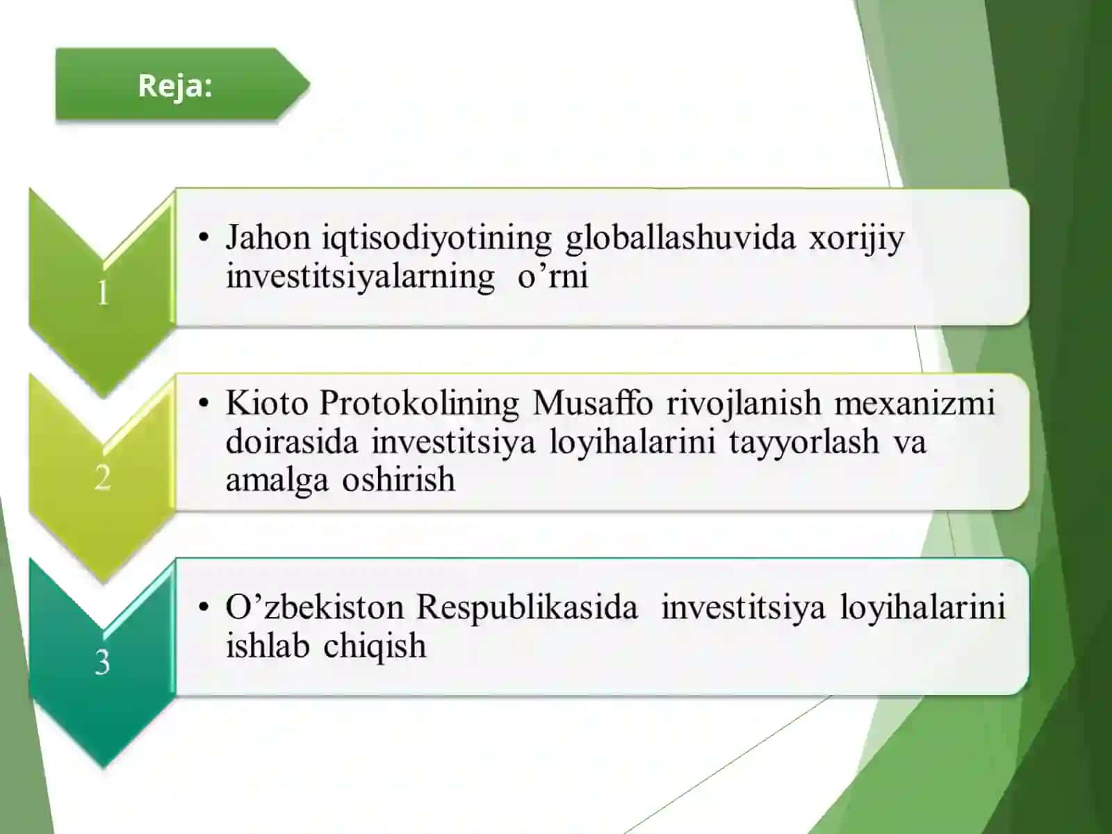 GLOBALLASHUV HAMDA IQTISODIY INTEGRATSIYALLASHUVNING KUCHAYIB BORISHIDA INVESTITSIYA JARAYONLARI 2