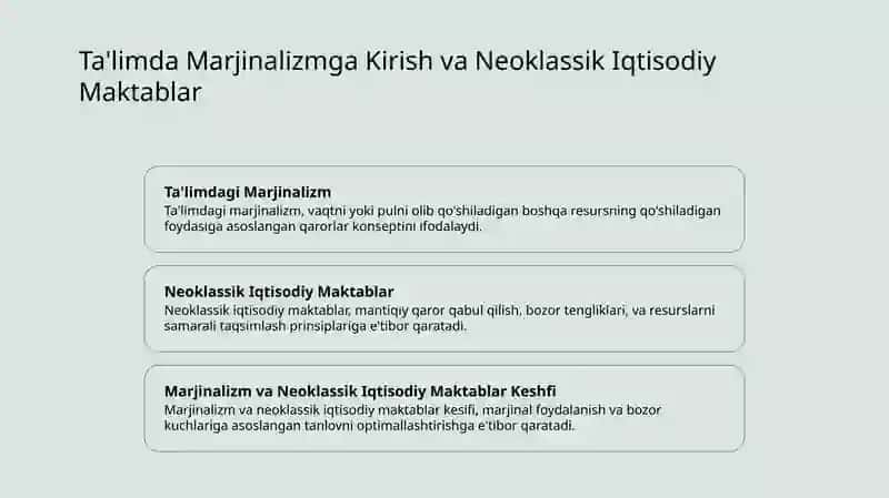 Marjinalizm va Neoklassik Iqtisodiy Maktablar Keshfi 2