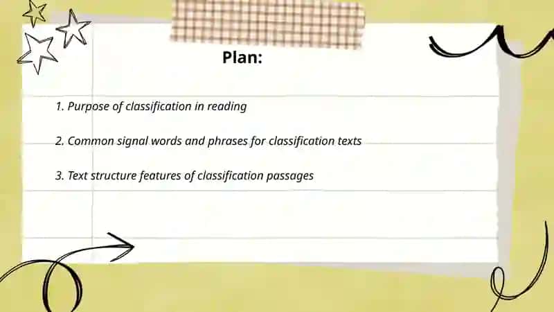 Classification in reading 2