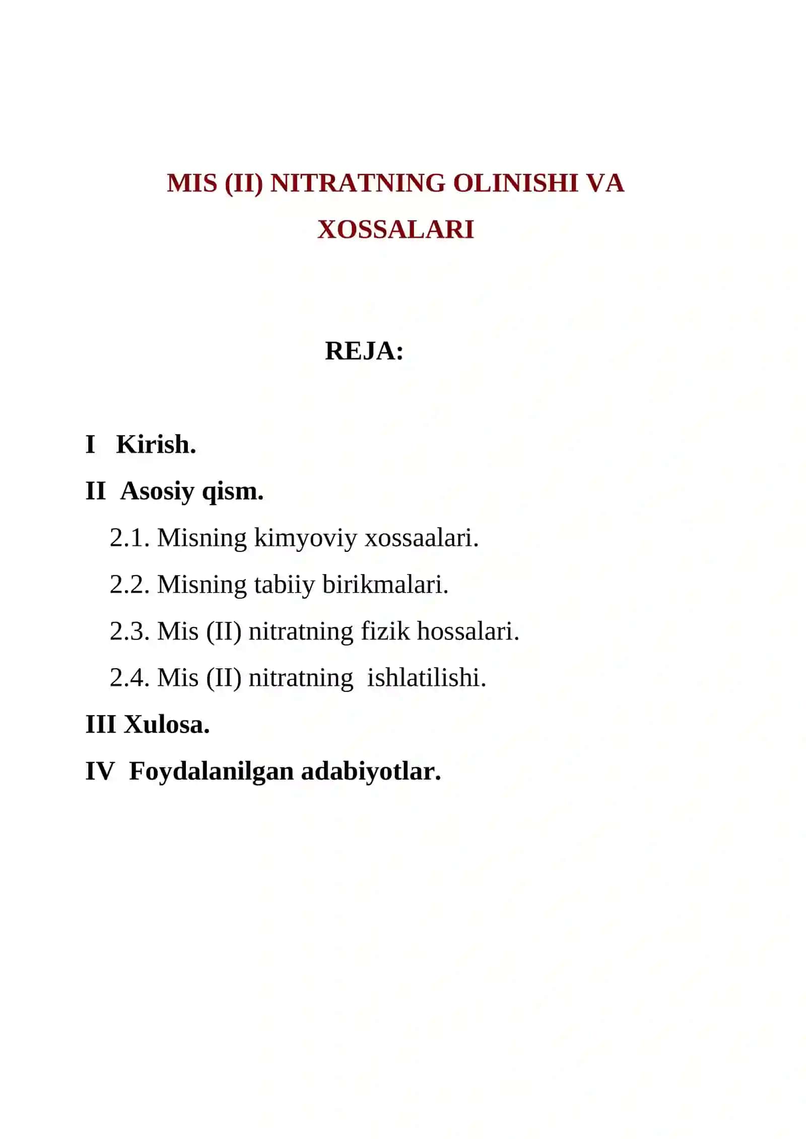 MIS (II) NITRATNING OLINISHI VA XOSSALARI 2