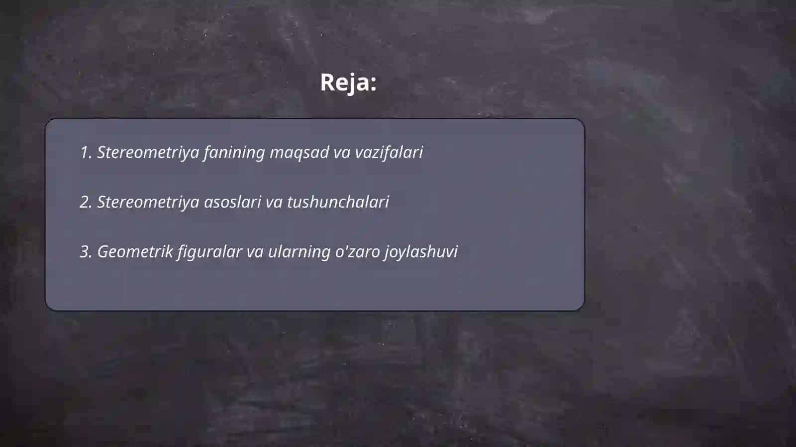 Akademik litseylarda streometryaning dastlabki mashgʻulotlarini oʻqitish metodikasi 2