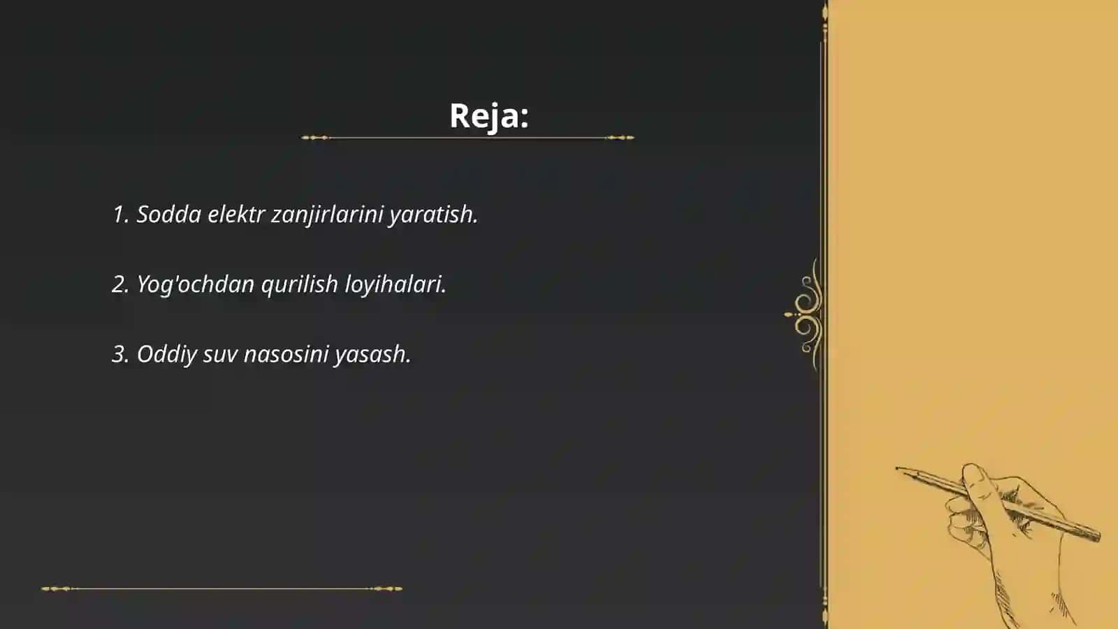 Sodda elektr zanjirlarini yaratish 2