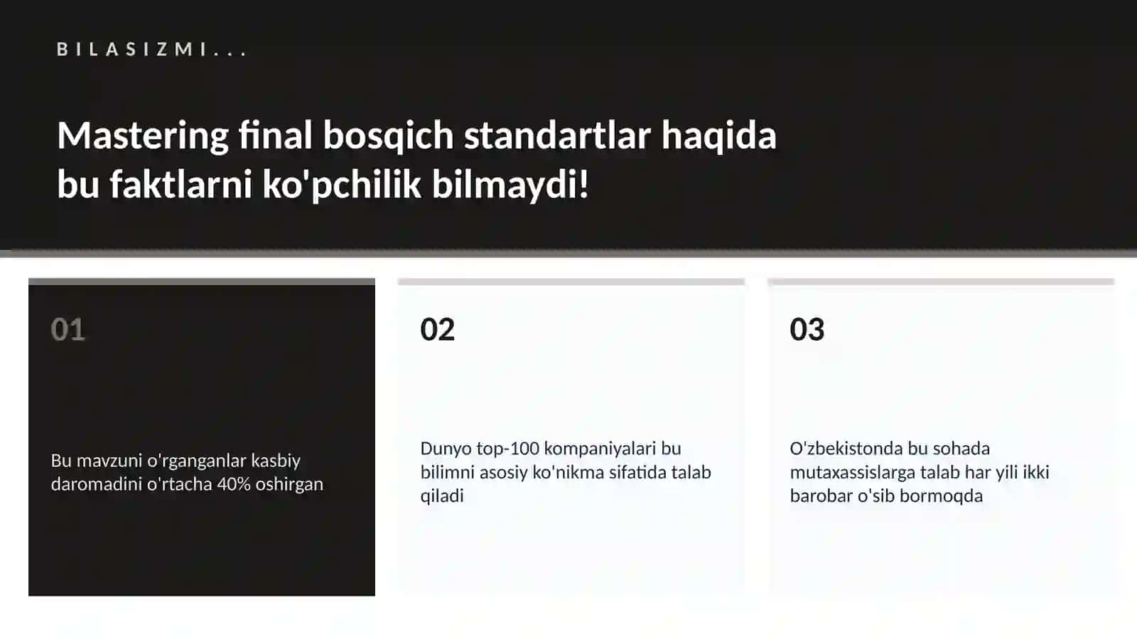 Mastering final bosqich standartlar 2