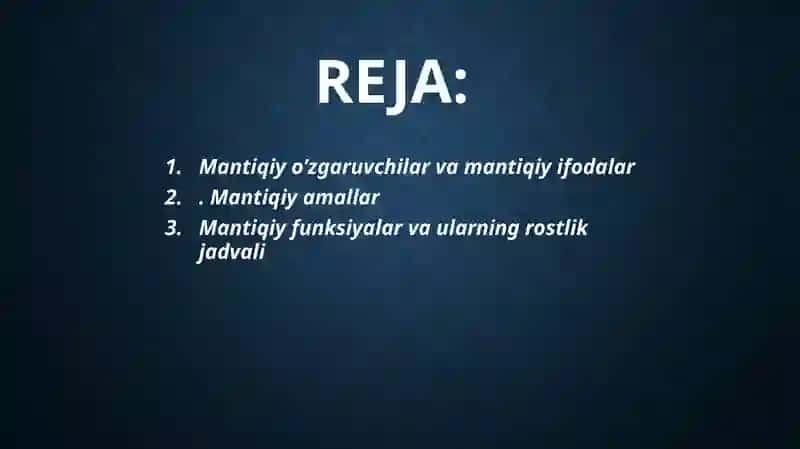 SHAXSIY KOMPYUTERNING AXBORIY-MANTIQIY ASOSLARI 2