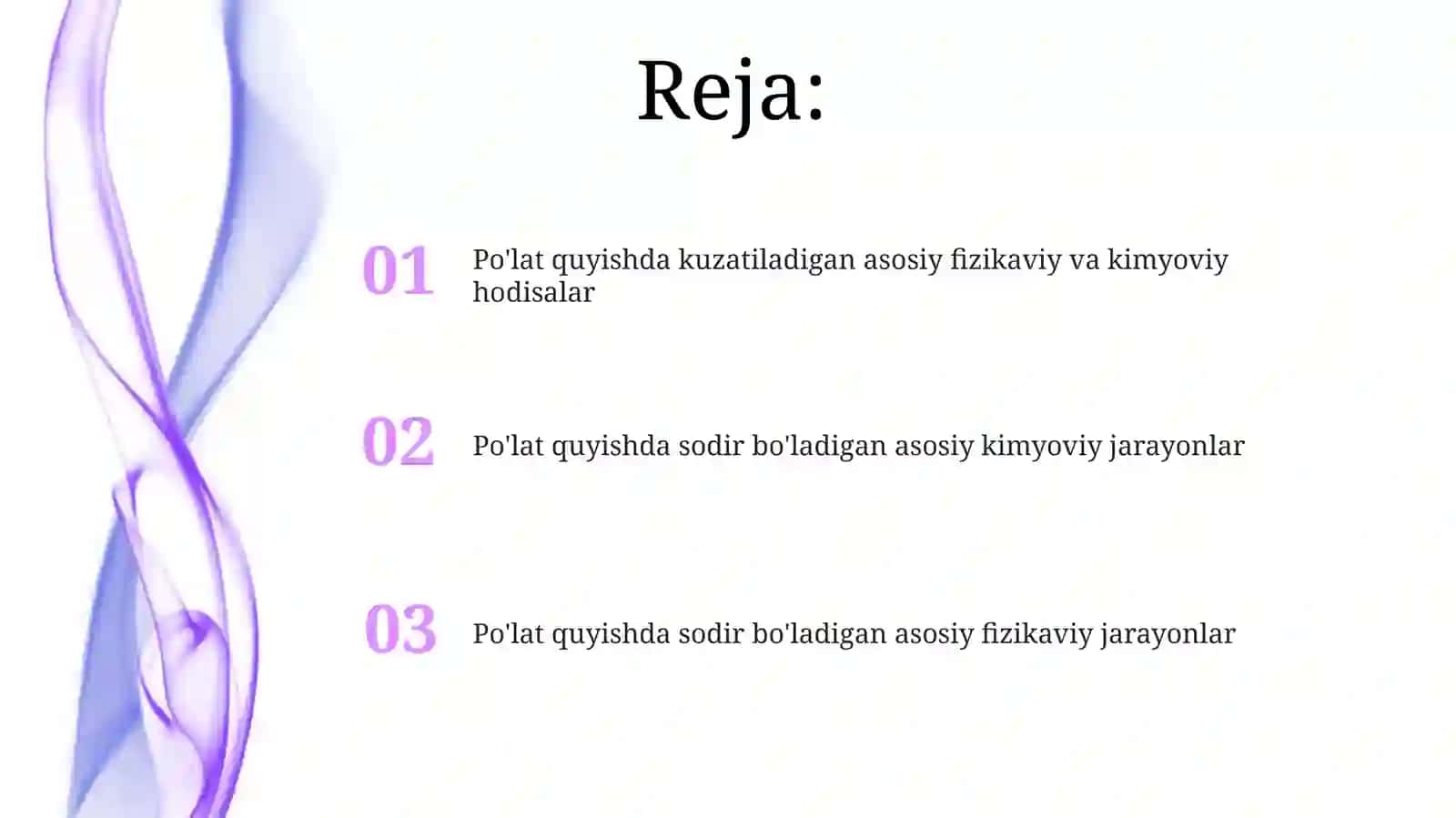 Po'lat quyishda sodir bo'ladigan asosiy fizik va kimyoviy jarayonlari va xodisalari 2