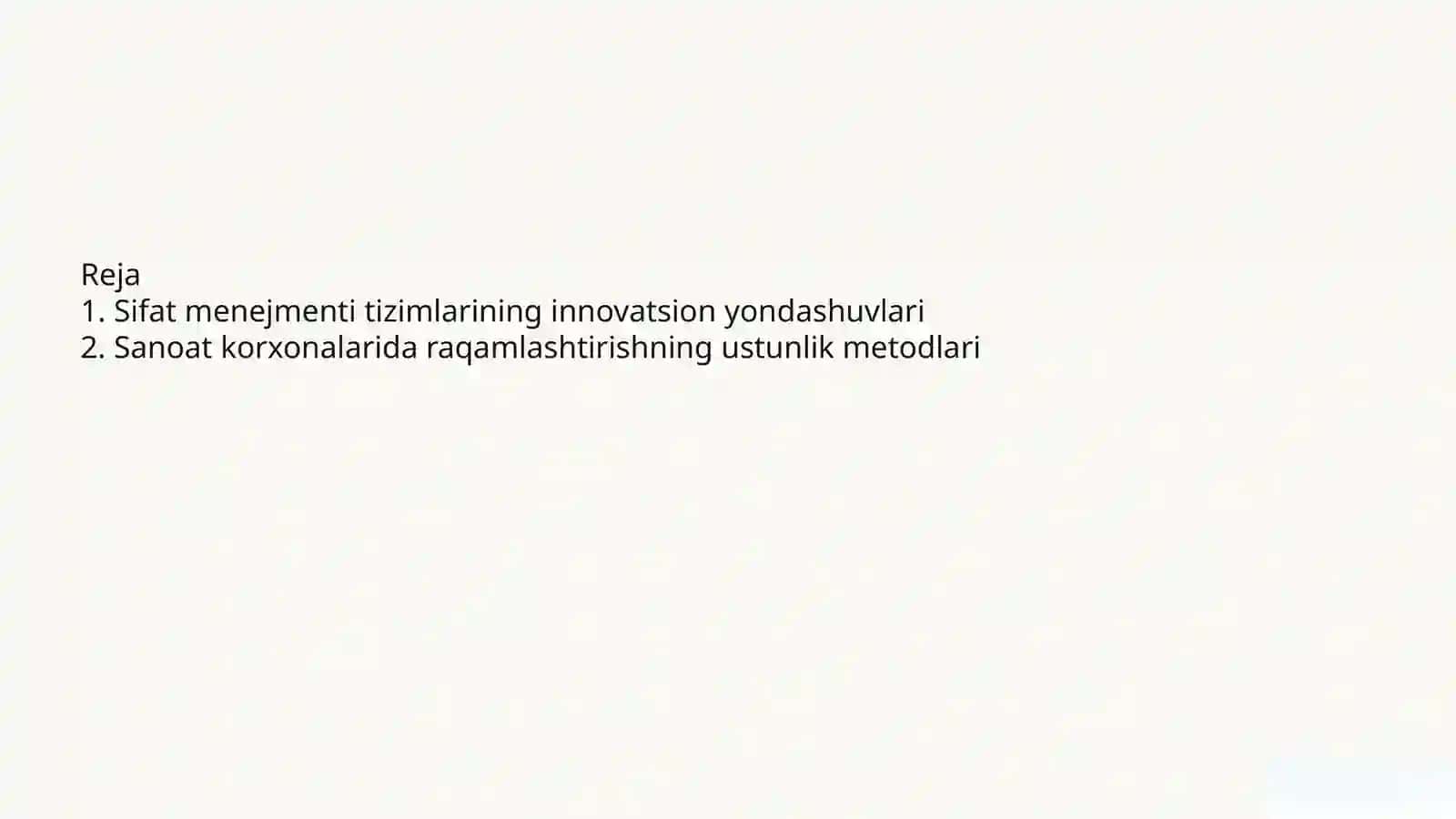 Innovatsion boshqaruvda sifat menejmenti tizimlari 2