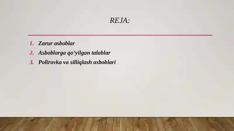 Oʻgiz boshligʻi malakali gigiyenasi amalga oshirish uchun zarur boʻlgan asboblar va ularga qoʻyilgan talablar 2
