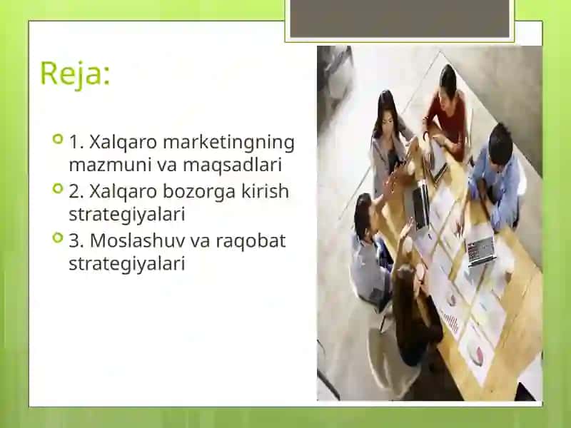 Xalqaro Marketing Strategiyasi 2