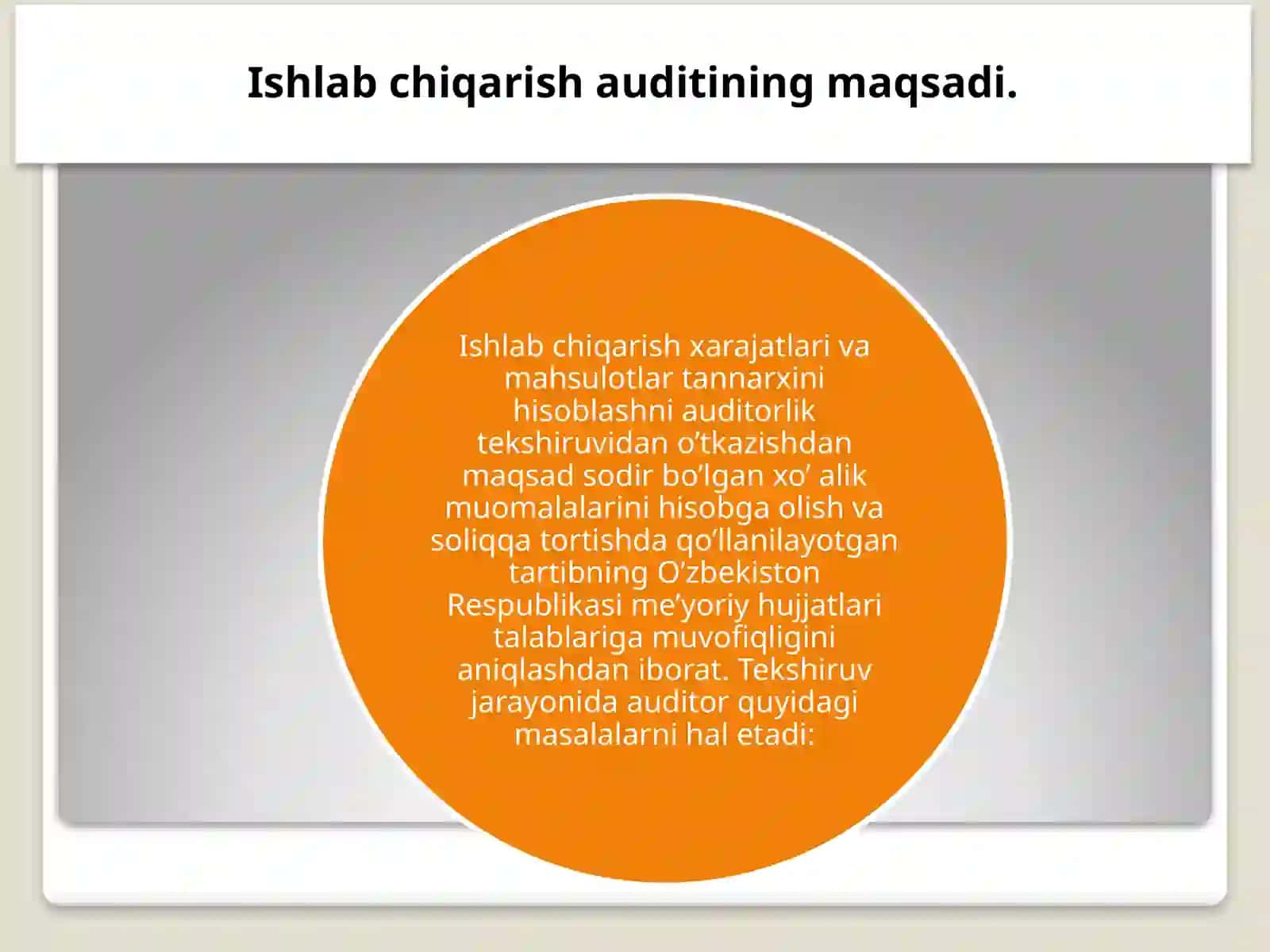 Korxona ishlab chiqarish auditida xarajatlar auditining maqsadi, vazifalari va axborot manbalari 2