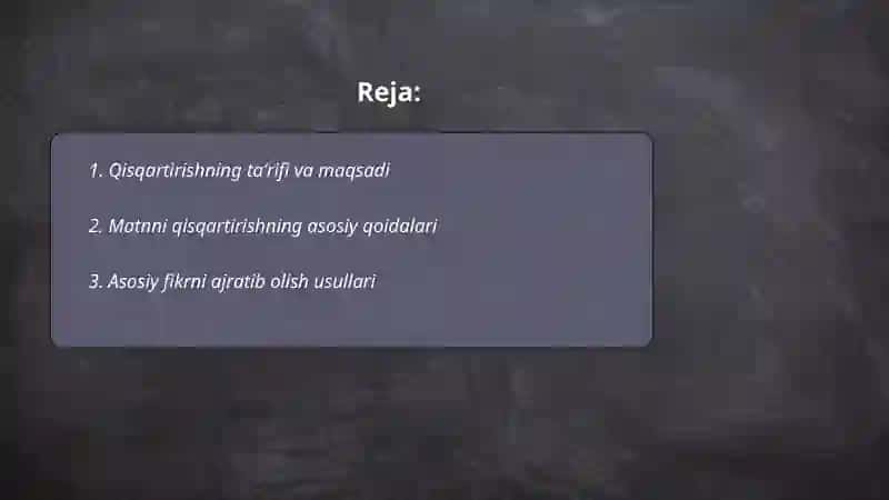 Qisqartirish San'ati va Texnikasi 2