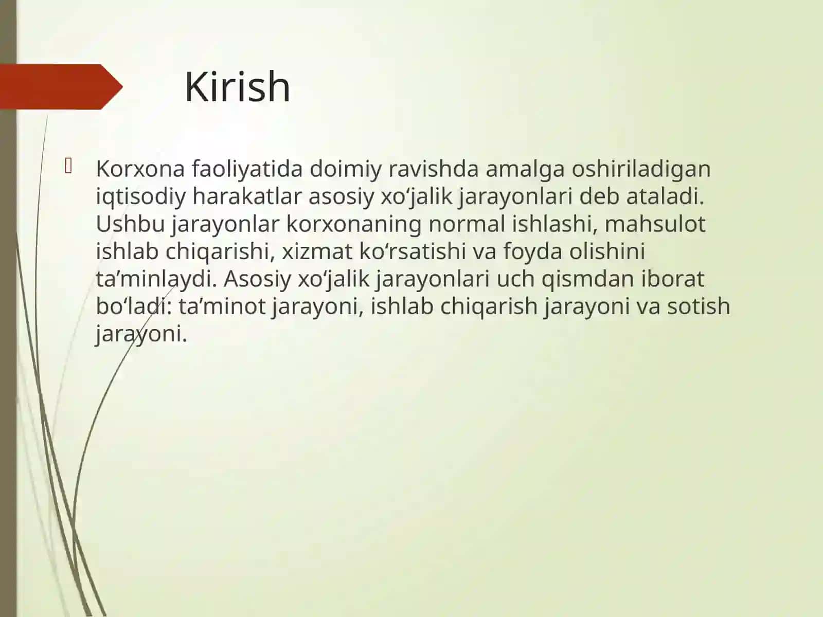 Asosiy xoʻjalik jarayonlari hisobi tamoyillari 2