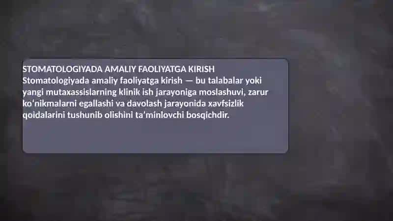 Tish texnikasi laboratoriyasi va klinikada qo‘llaniladigan yordamchi materiallar 2