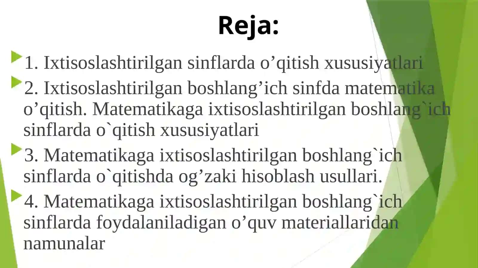 Ixtisoslashtirilgan boshlang‘ich sinflarda matematika о‘qitish 2